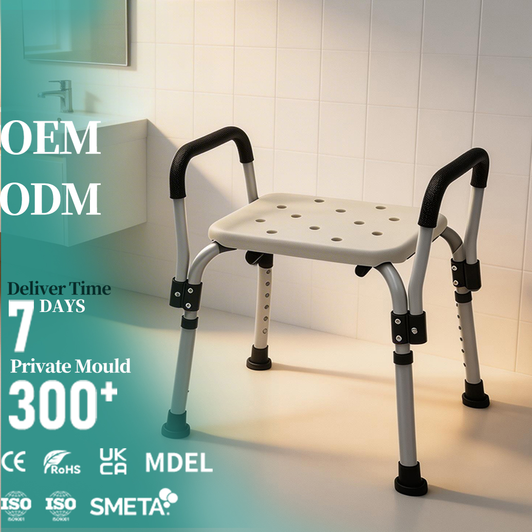 Unshakable Stability Bath Chair 300lbs No Slip Foldable