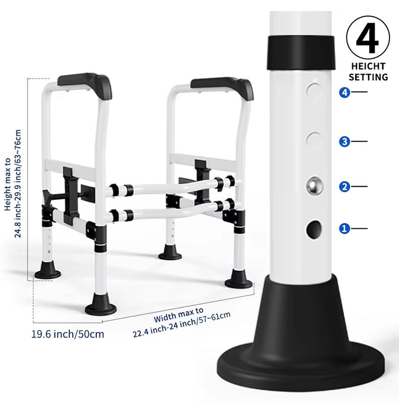 Adjustable Height Standing Aids For Elderly Toilet Safety