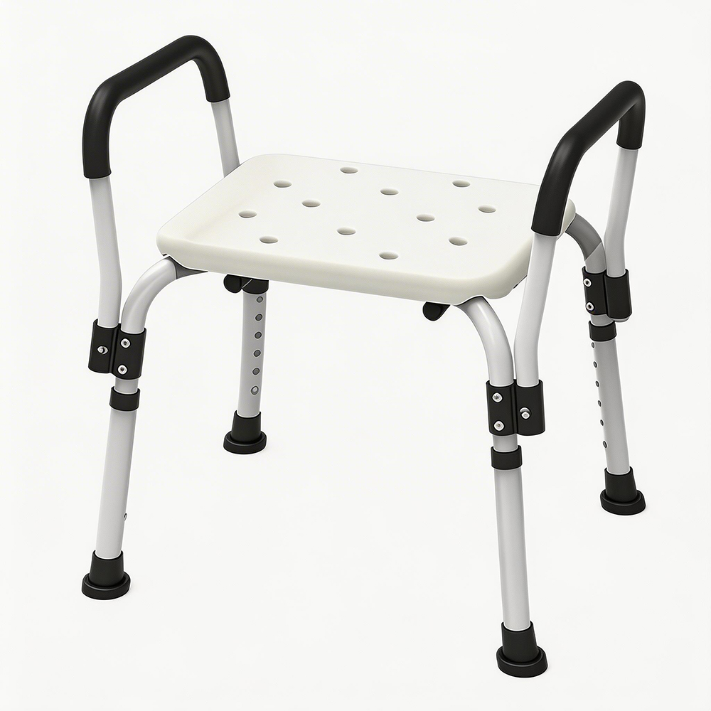 Adjustable Height Bath Stool For Safe Shower Use