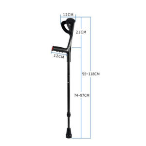Rehabilitation Support With Adjustable Carbon Fiber Crutch