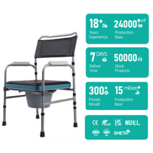 Elderly Comfort Medical Shower Chair With Adjustable Height
