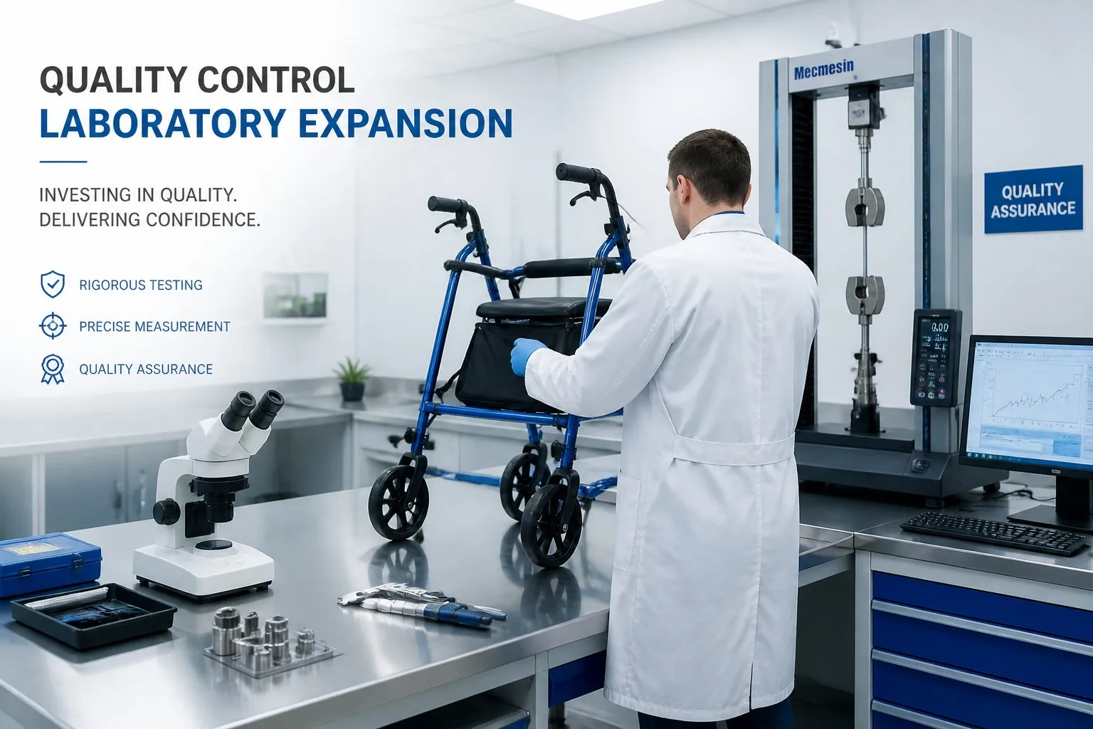 JiNDA quality control laboratory with advanced testing equipment
