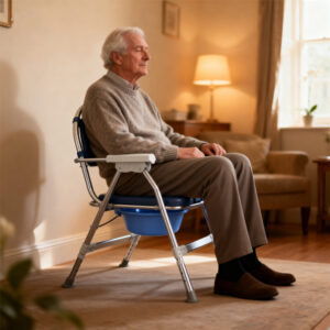 Elderly And Pregnant Safe Stainless Steel Toilet Chair