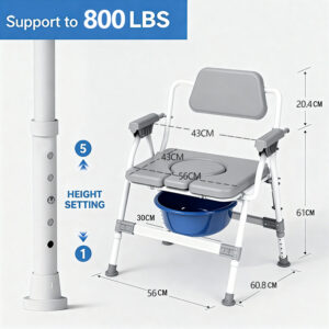 Durable Xxl Foldable Commode Chair For Maximum Support