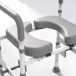 High Capacity Toilet Safety Rail With Cushioned Grip