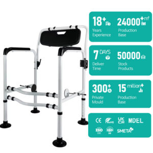 Toilet Safety Rail 300lbs Weight Capacity