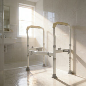 Adjustable Heavy Duty Toilet Safety Rails In Gray