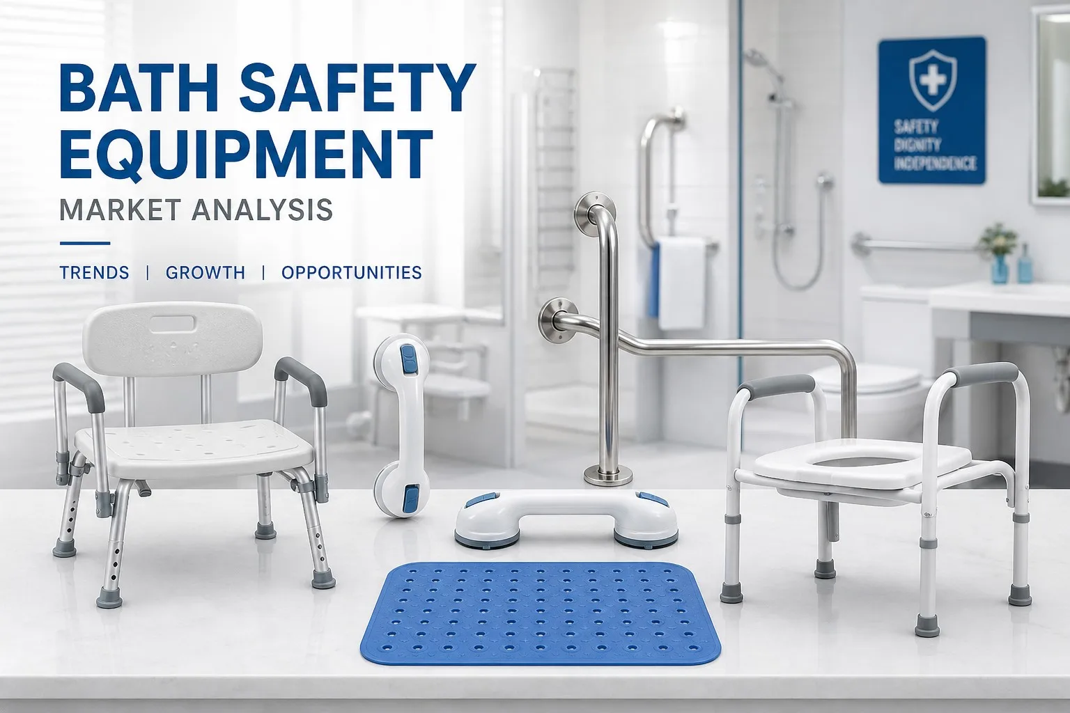 Bath safety equipment product range for market analysis
