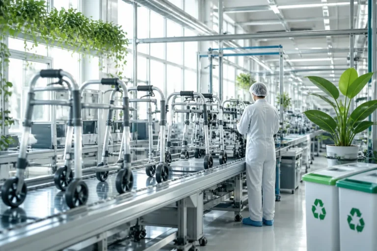 Sustainable medical device manufacturing facility with recycling practices