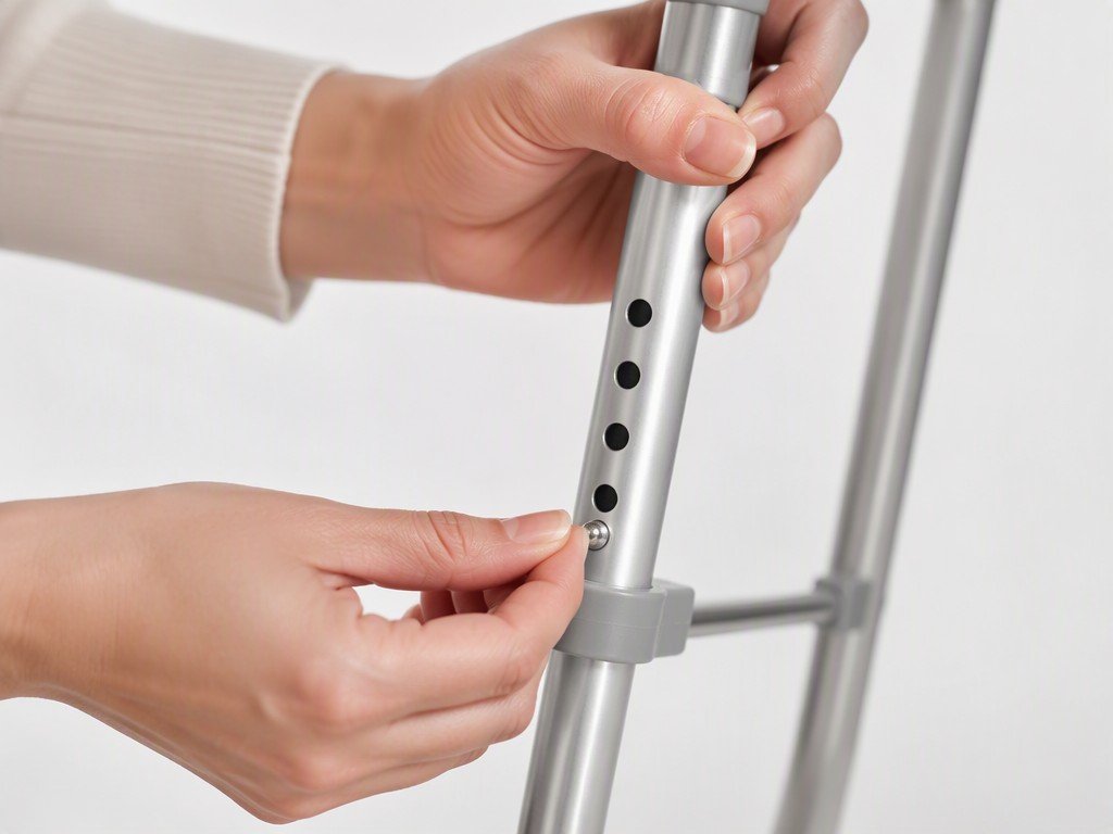Height adjustable feature of a mobility aid